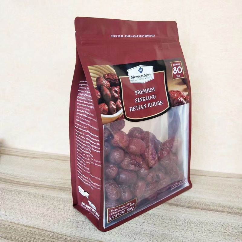 8 Side Sealing Zipper Flat Bottom Pouch Sample With Digital Printing